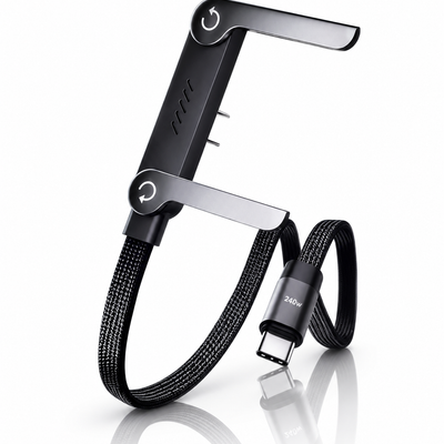 Cable de carga rápida de 240 W con soporte plegable