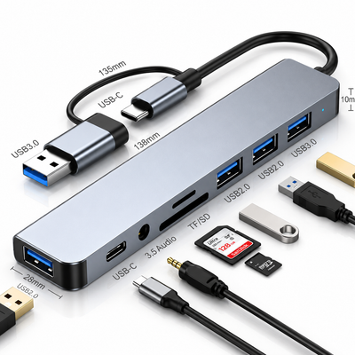 Puerto USB 8 en 1