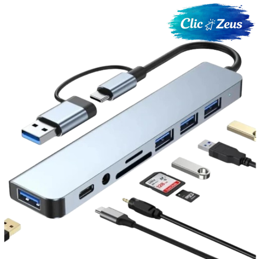 Puerto USB 8 en 1