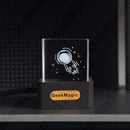 Decoración Cubo de Cristal Holográfico